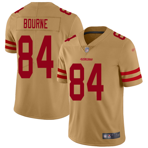 San Francisco 49ers Limited Gold Men Kendrick Bourne NFL Jersey #84 Inverted Legend